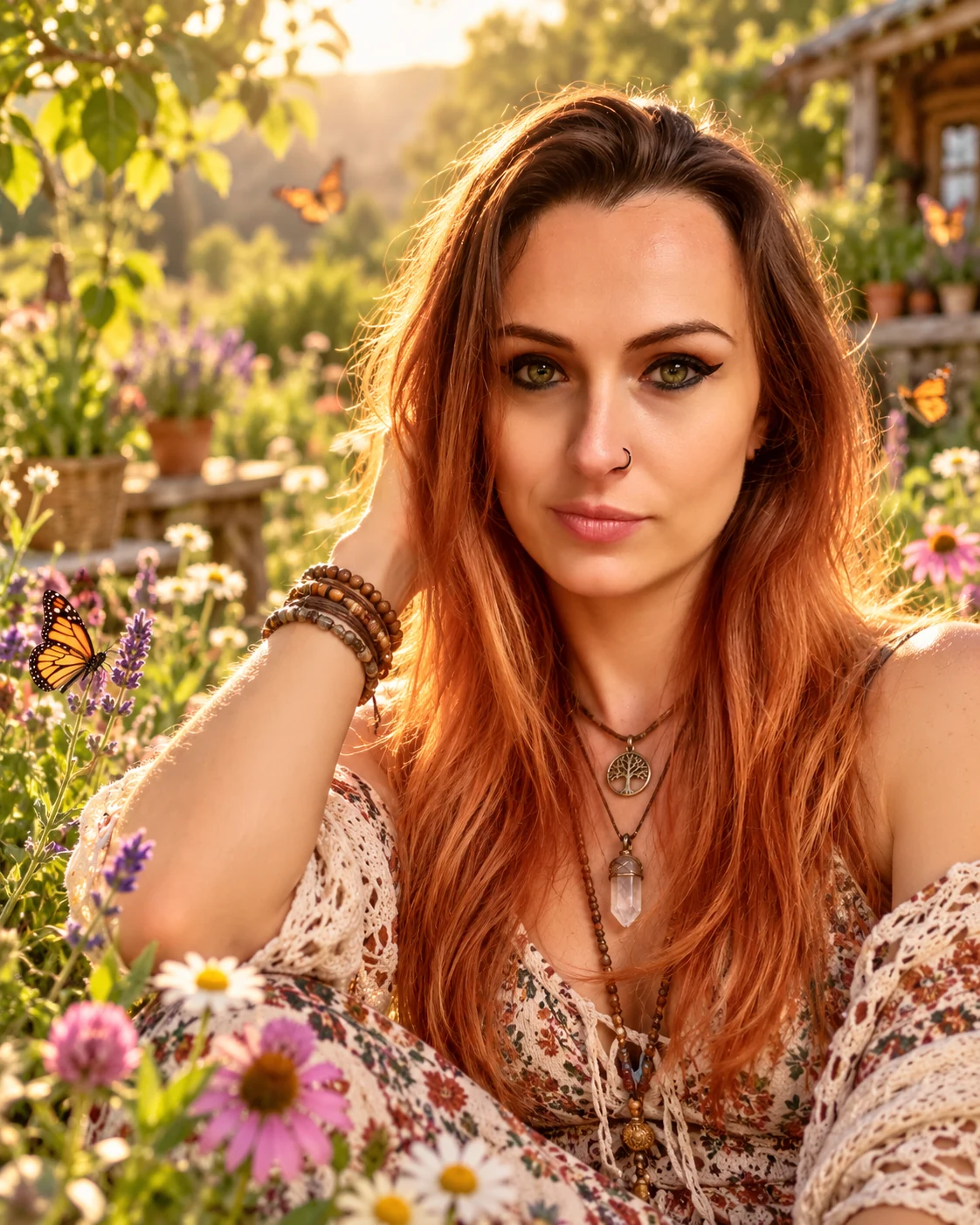 Portrait fleuri